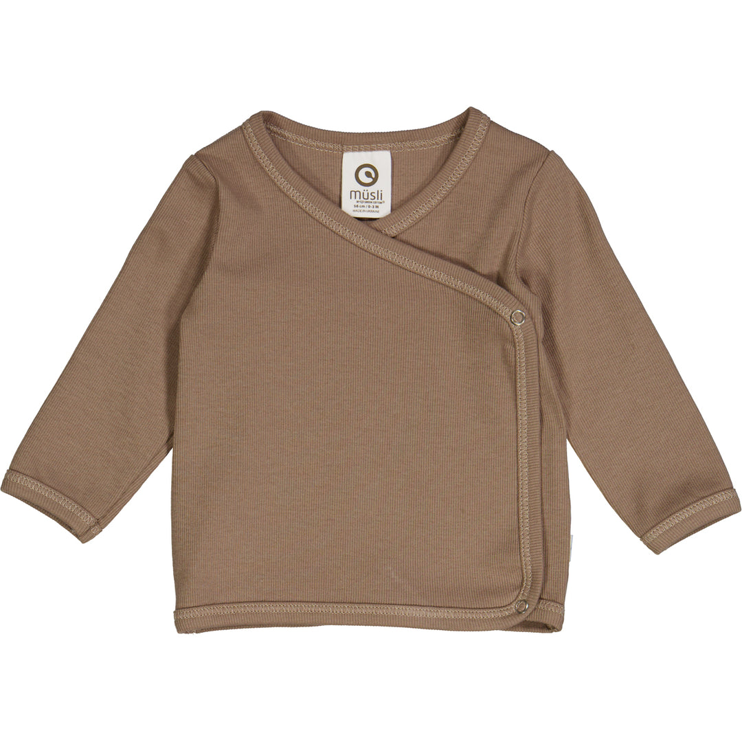 müsli Baby Wickeljacke L_S Tee Walnut 017080802