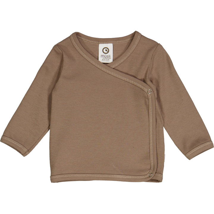 müsli Baby Wickeljacke L_S Tee Walnut 017080802