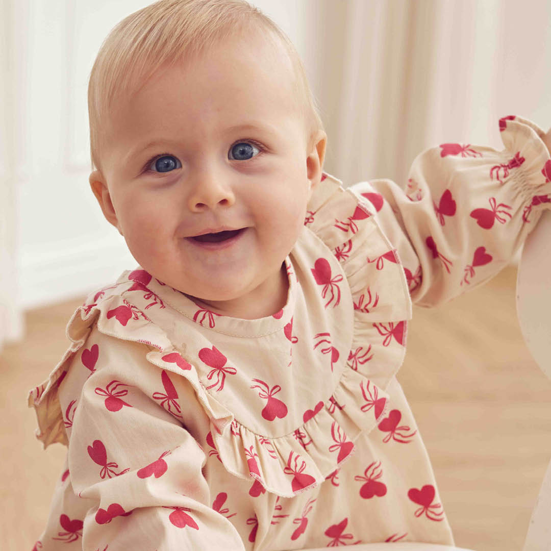 müsli Babylangarmkleid Dress Oak/ Rouge red 690000340
