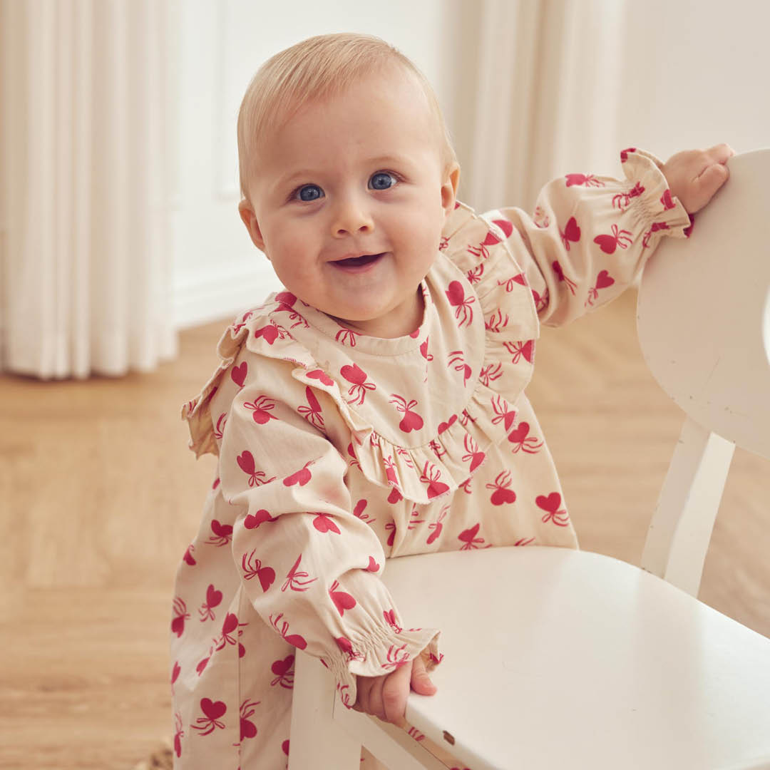 müsli Babylangarmkleid Dress Oak/ Rouge red 690000340