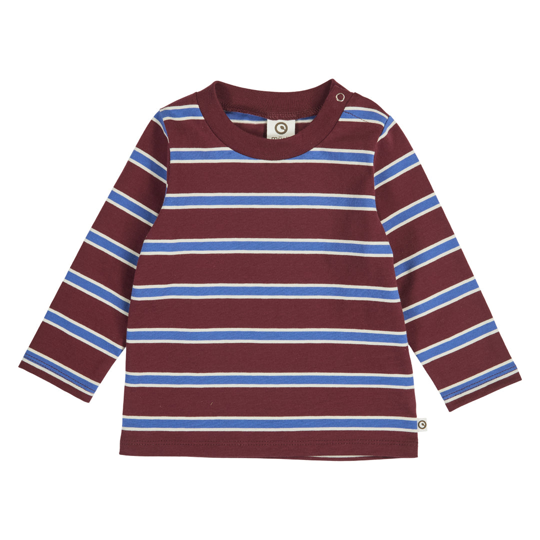 müsli Babylangarmshirt L_S Tee Russet/ Azure blue/ Tofu 690000302