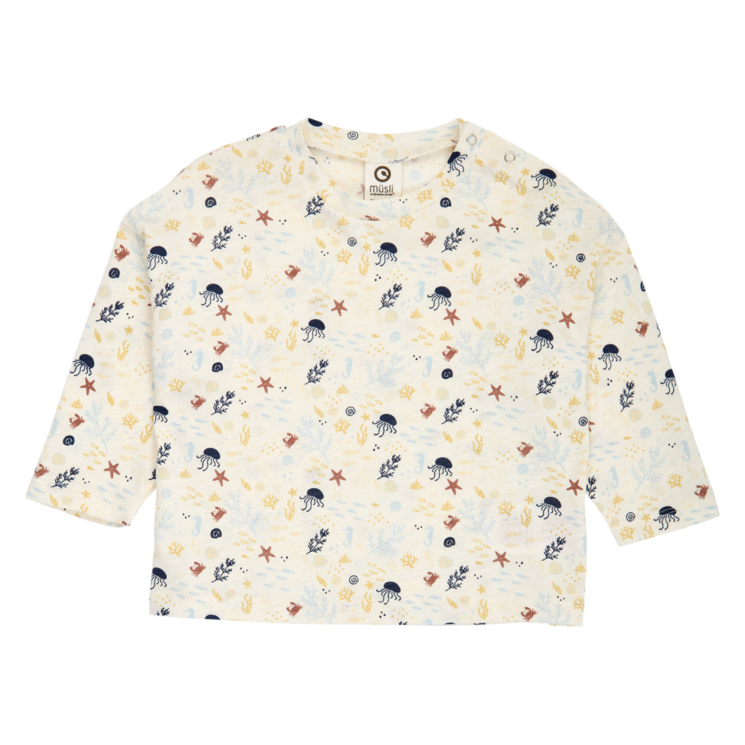 müsli Babylangarmshirt L_S Tee Tofu/ Hemp/ Navy 690000308