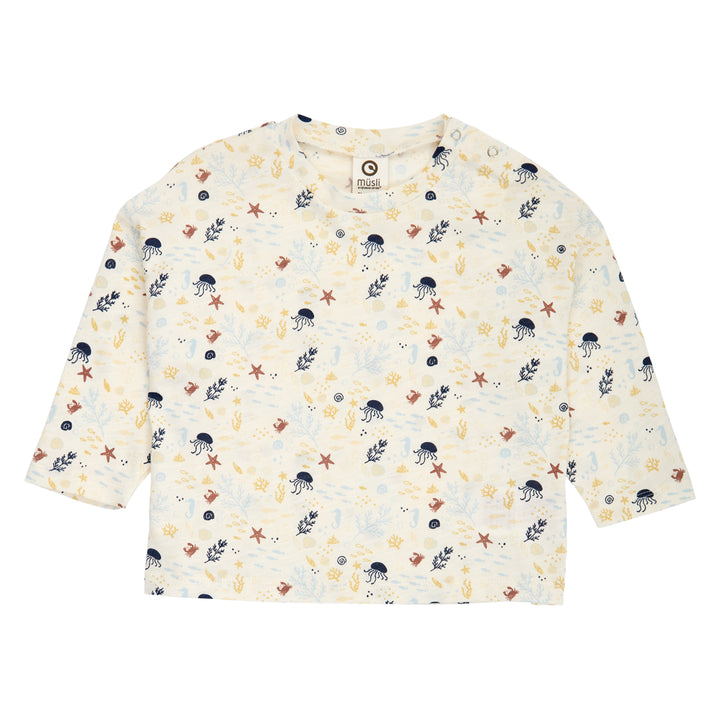 müsli Babylangarmshirt L_S Tee Tofu/ Hemp/ Navy 690000308