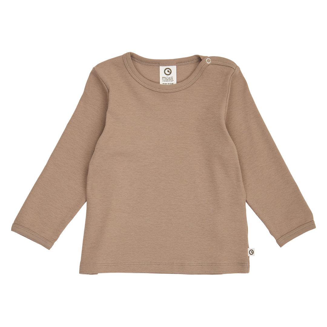 müsli Babylangarmshirt L_S Tee Walnut 017080802