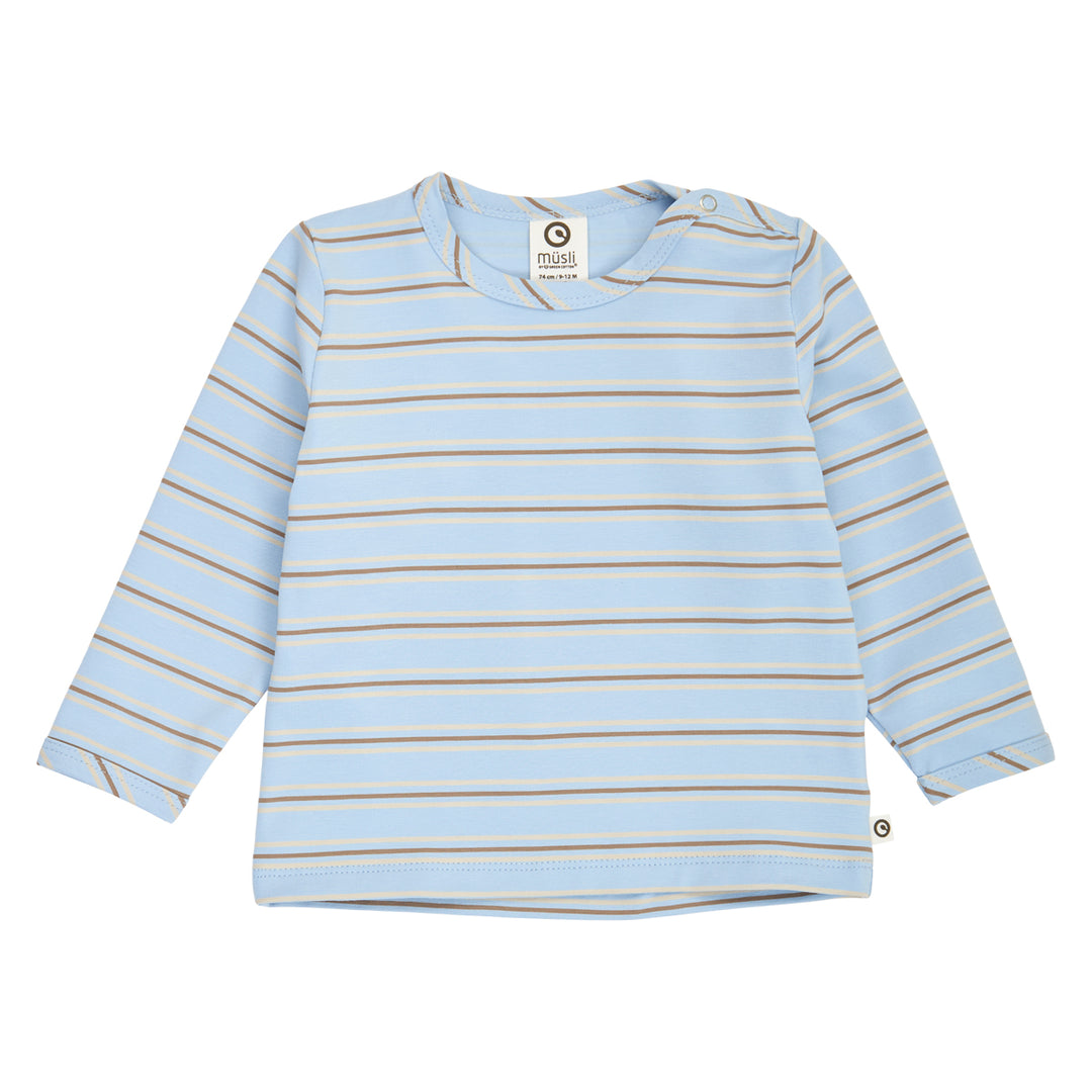 müsli Babylangarmshirt L_S Tee Soft blue/ Walnut/ Oak 690000332