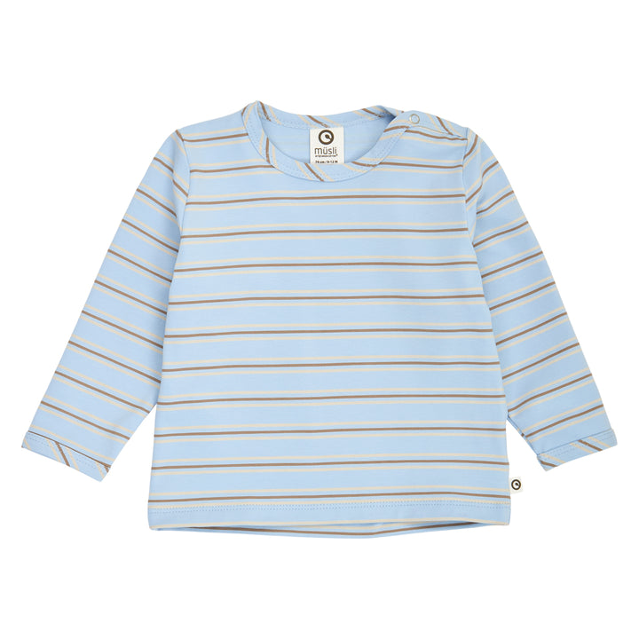 müsli Babylangarmshirt L_S Tee Soft blue/ Walnut/ Oak 690000332