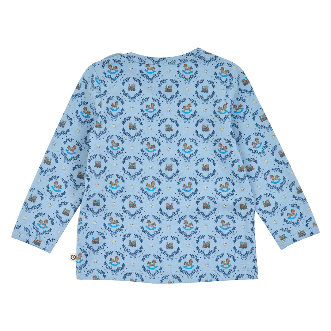 müsli Babylangarmshirt L_S Tee Soft blue/ Navy/ Oak 690000342