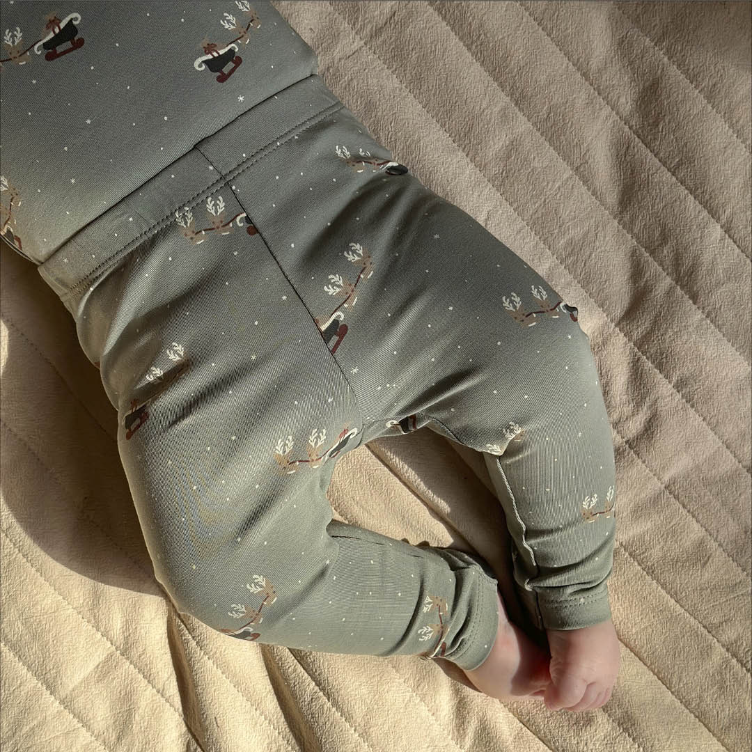 müsli Babyleggings Leggings Shadow/ Deep green/ Balsam cream 690000316