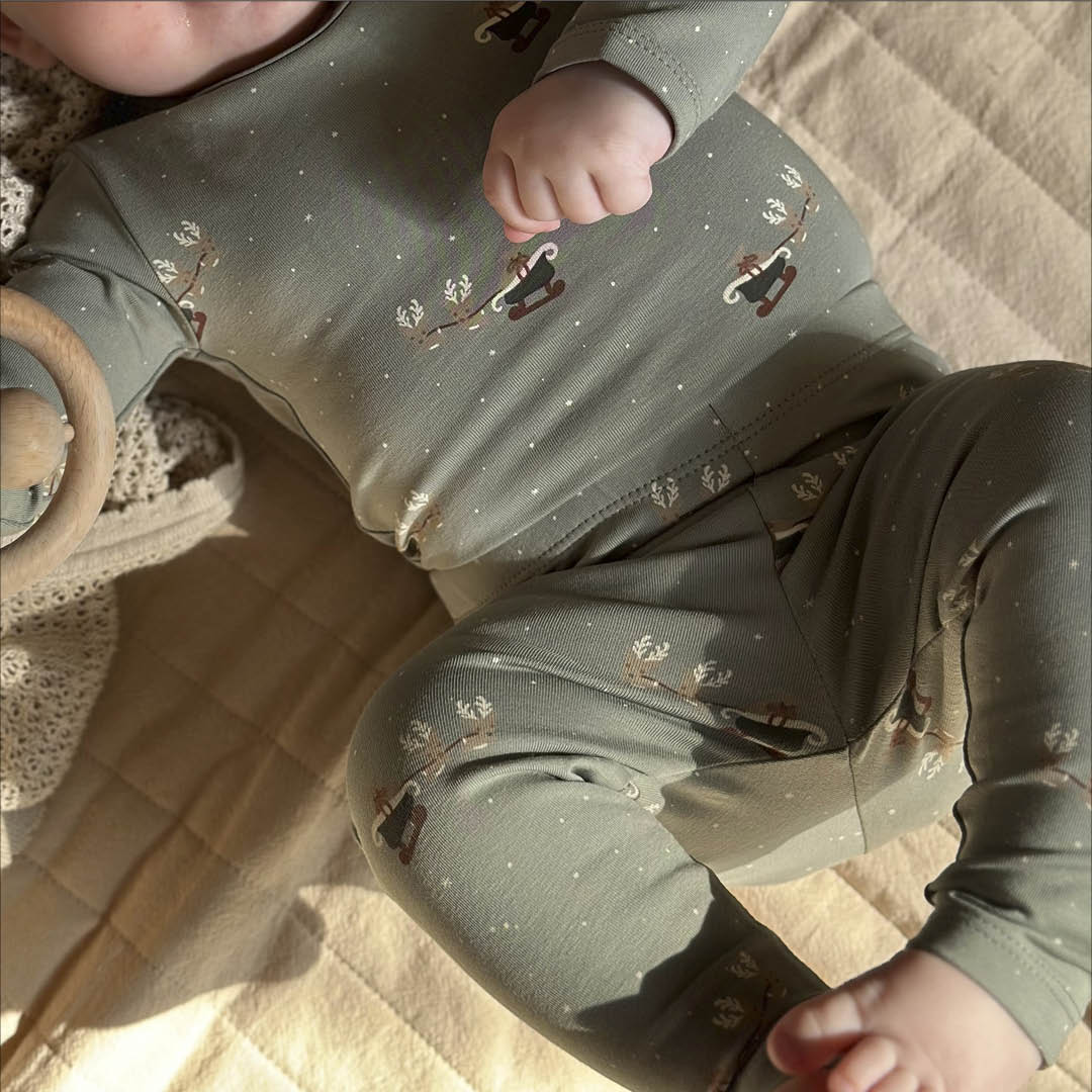 müsli Babyleggings Leggings Shadow/ Deep green/ Balsam cream 690000316