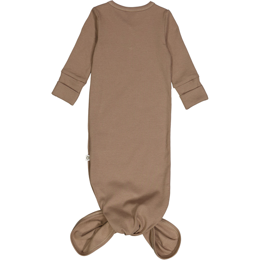müsli Babyschlafanzug mit Knotenverschluss Bodystockings Walnut 017080802