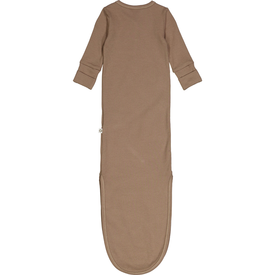 müsli Babyschlafanzug mit Knotenverschluss Bodystockings Walnut 017080802