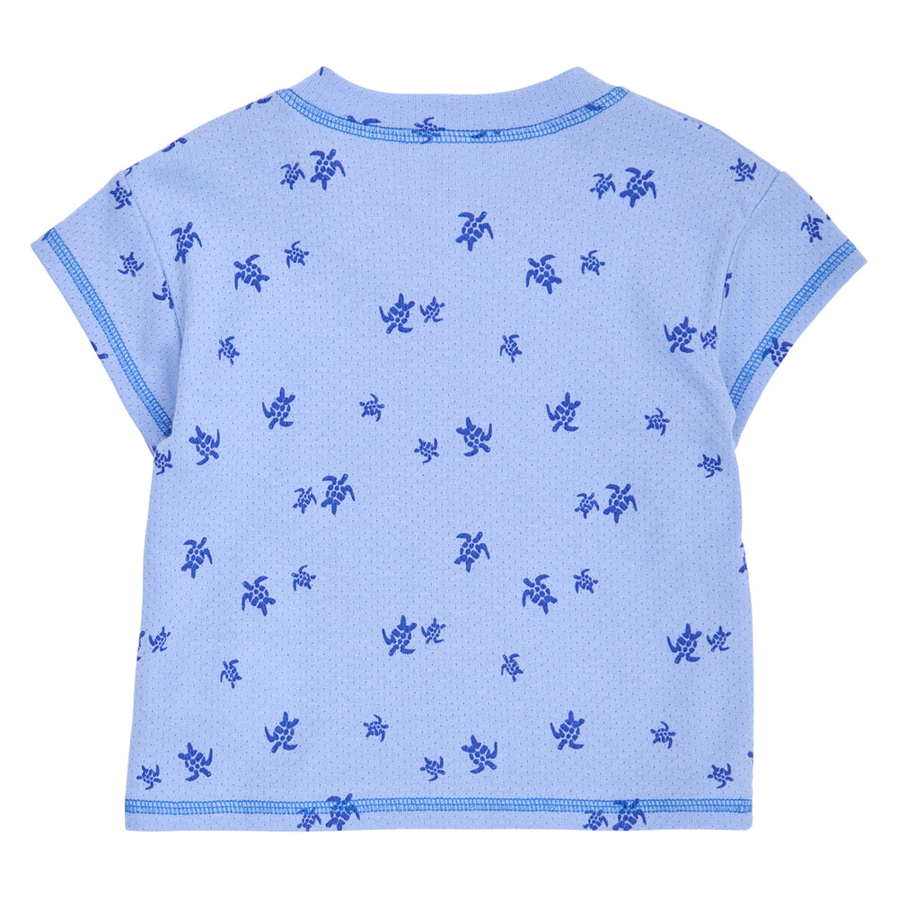 müsli Babyshirt S_S Tee Azure blue/ Shell blue 690000301