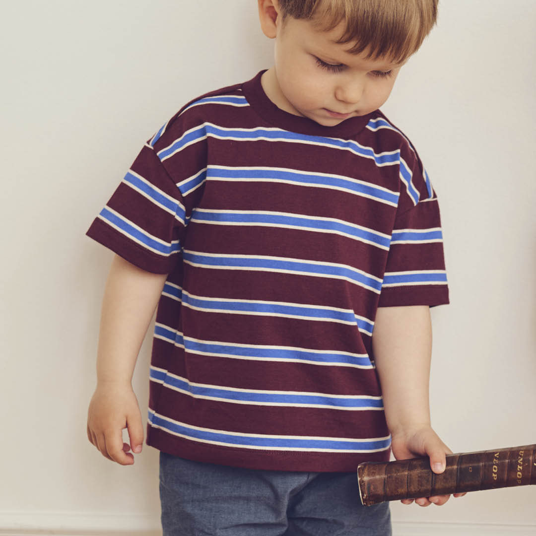 müsli Babyshirt S_S Tee Russet/ Azure blue/ Tofu 690000302