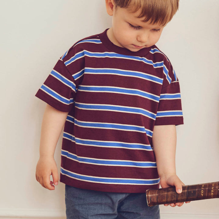 müsli Babyshirt S_S Tee Russet/ Azure blue/ Tofu 690000302