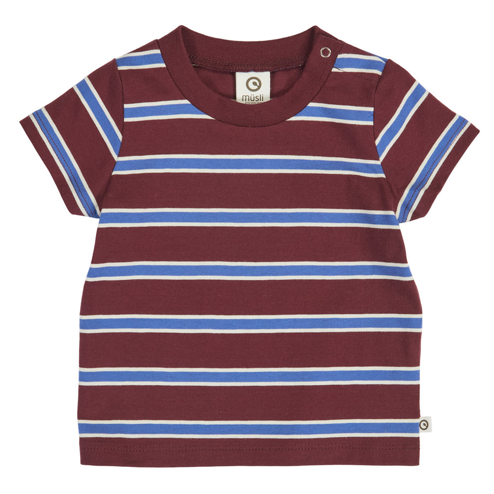 müsli Babyshirt S_S Tee Russet/ Azure blue/ Tofu 690000302