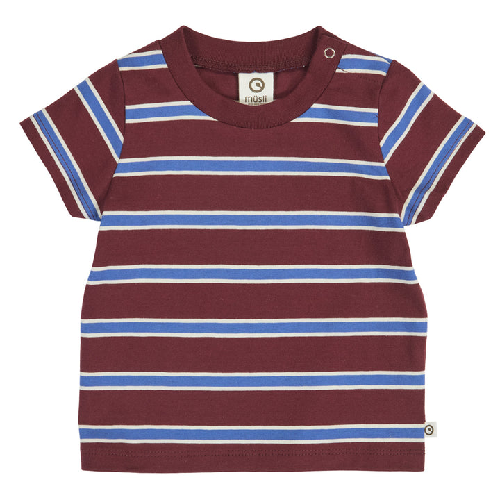 müsli Babyshirt S_S Tee Russet/ Azure blue/ Tofu 690000302