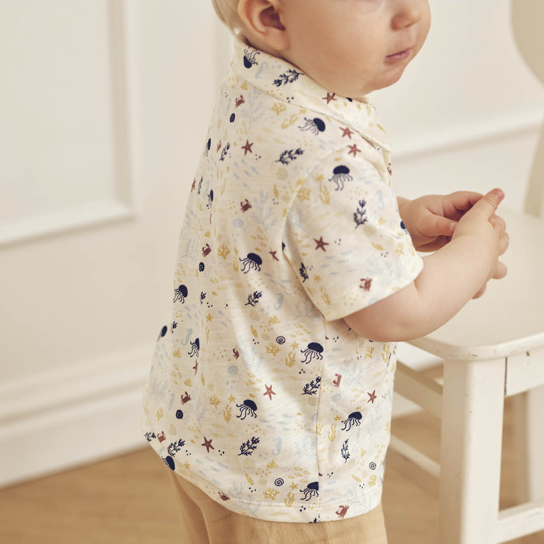 müsli Babyshirt S_S Tee Tofu/ Hemp/ Navy 690000308