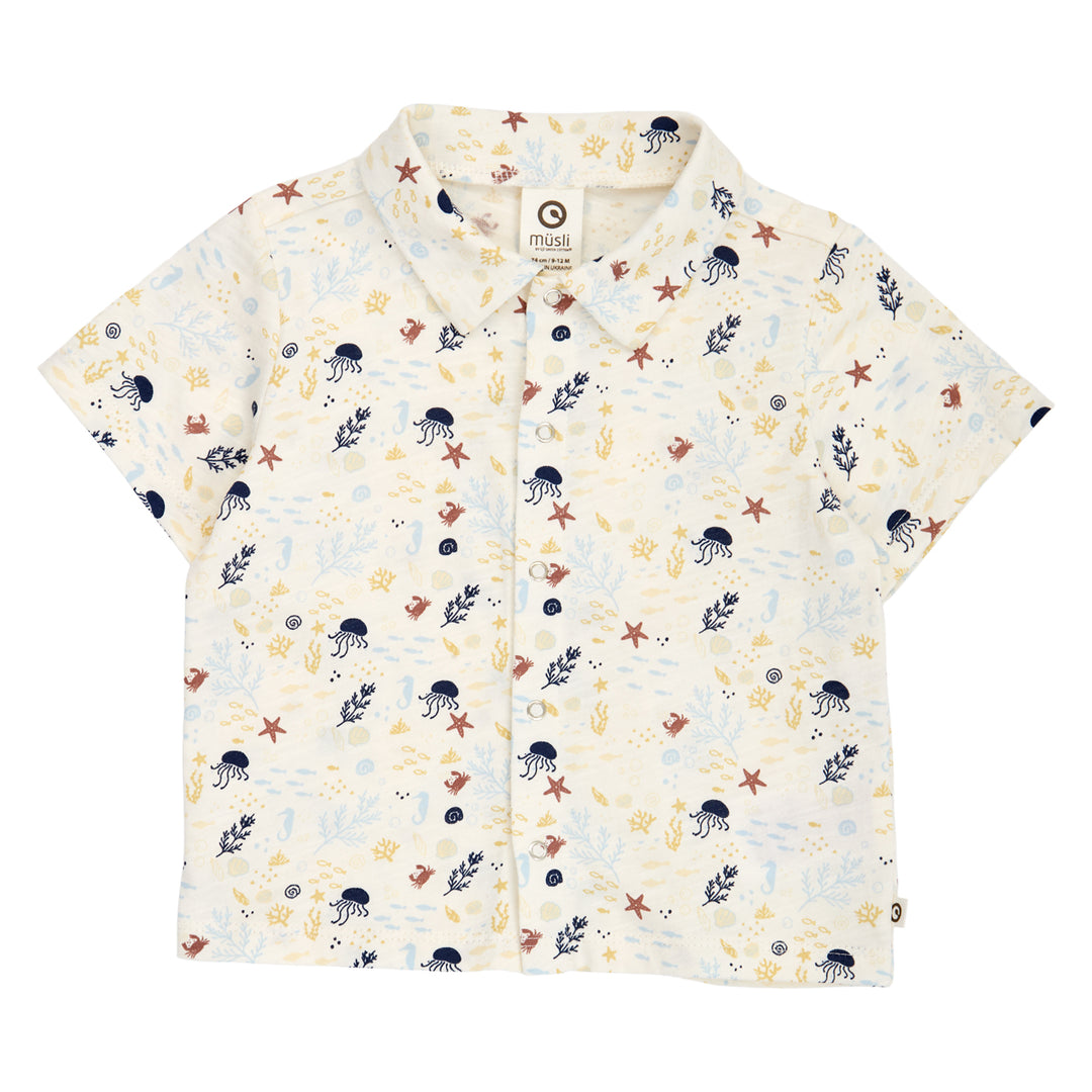 müsli Babyshirt S_S Tee Tofu/ Hemp/ Navy 690000308