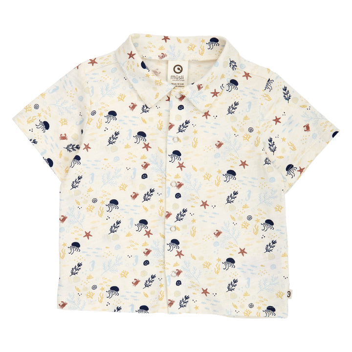 müsli Babyshirt S_S Tee Tofu/ Hemp/ Navy 690000308