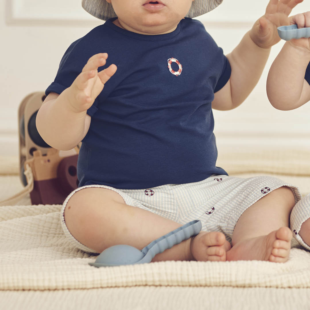 müsli Babyshorts Pants Tofu/ Ocean/ Mineral red 690000311
