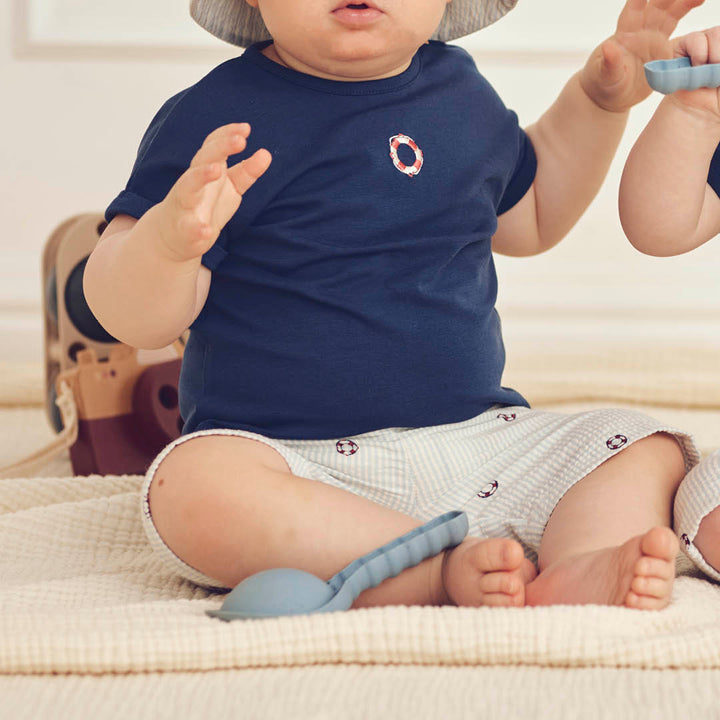 müsli Babyshorts Pants Tofu/ Ocean/ Mineral red 690000311