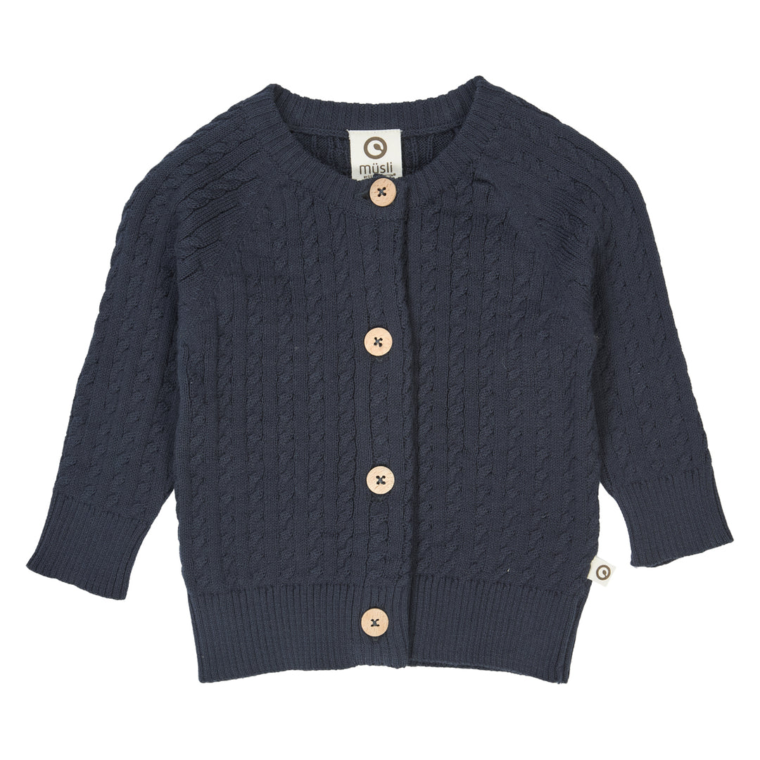 müsli Babystrickjacke L_S Tee Night blue 019402301