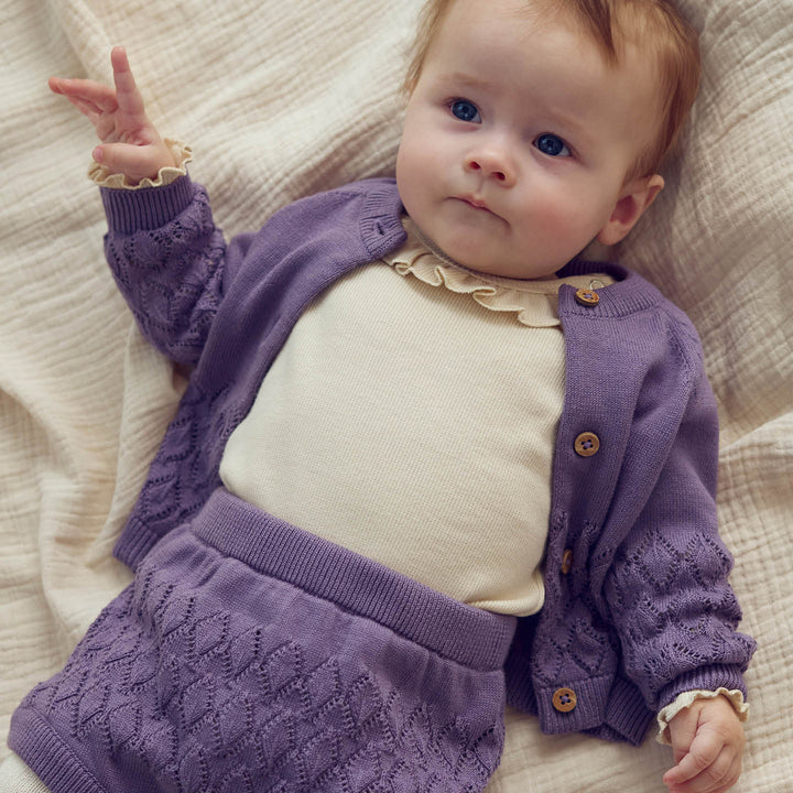 müsli Babystrickjacke L_S Tee Lilac fog 018371202