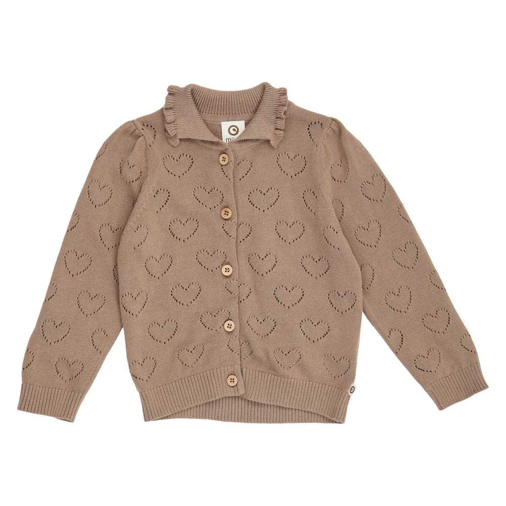müsli Babystrickjacke L_S Tee Walnut 017080802