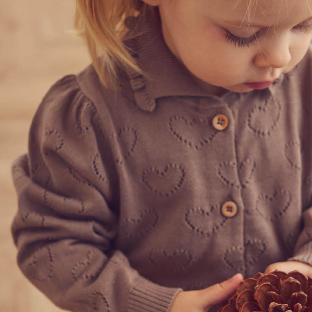 müsli Babystrickjacke L_S Tee Walnut 017080802