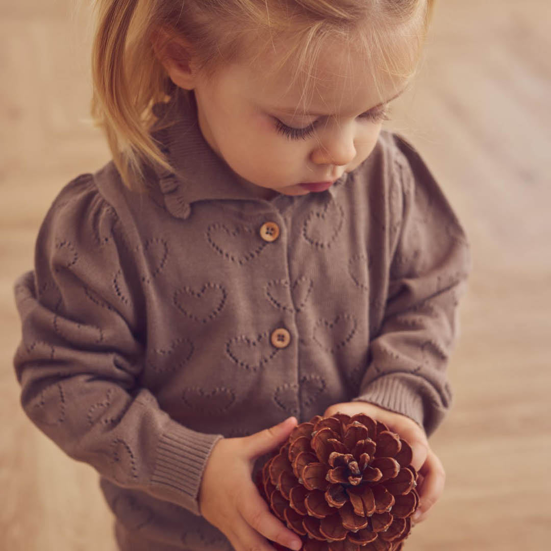 müsli Babystrickjacke L_S Tee Walnut 017080802