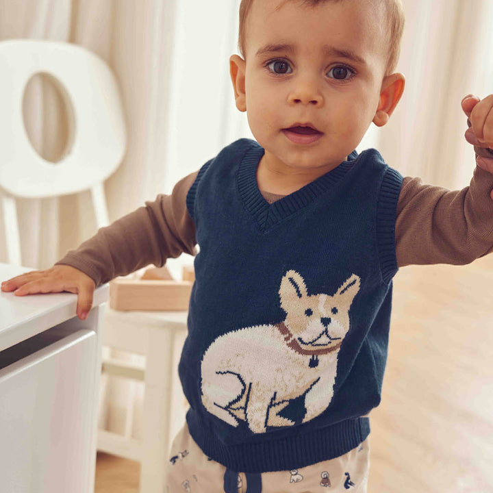 müsli Babystrickpullunder L_S Tee Navy 019403101