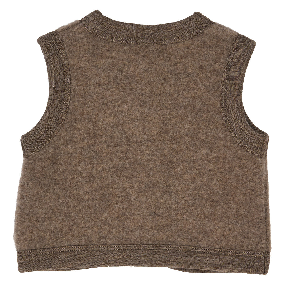 müsli Babyweste aus Merinowolle Wool Walnut melange 821000012