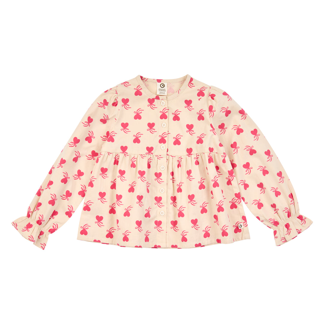 müsli Bluse L_S Tee Oak/ Rouge red 690000340