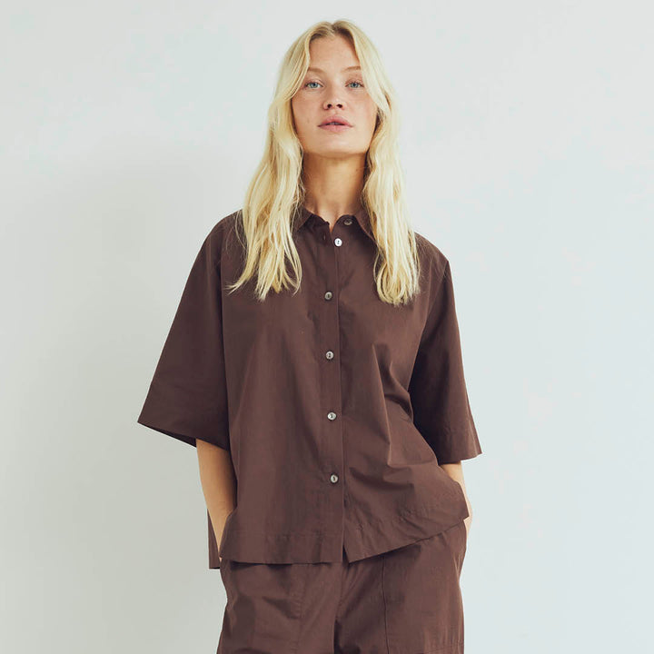 Conservandum Bluse S_S Tee French Roast 019101200