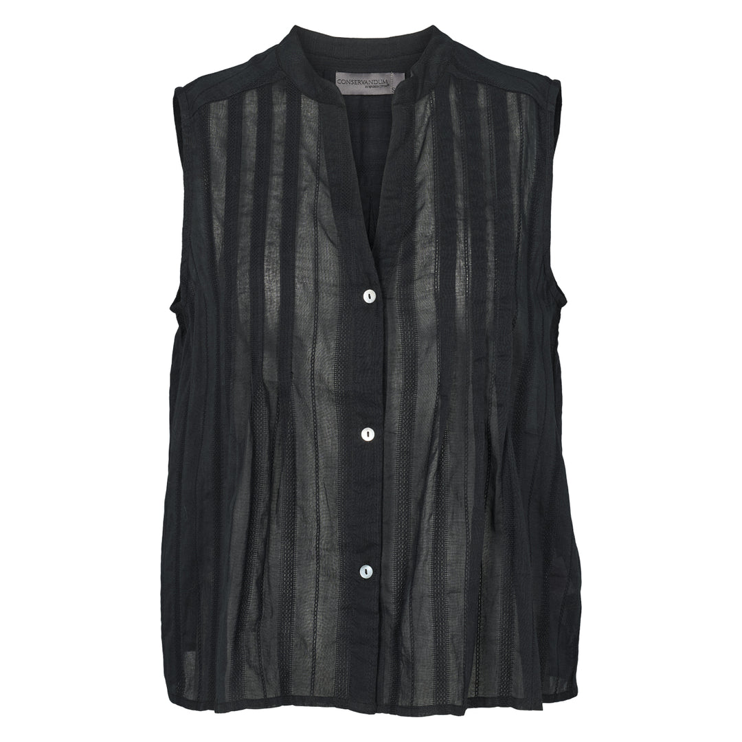 Conservandum Bluse S_S Tee Black 019400706