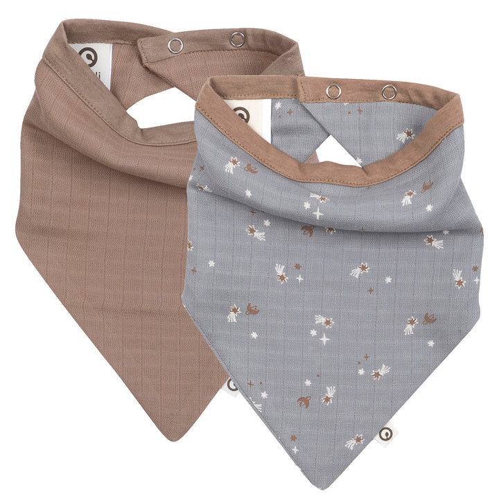 müsli Dreieckstuch 2er-Pack Bibs Jasmin blue/ Balsam cream/ Walnut 690000318