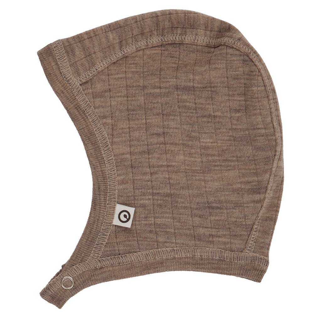 müsli Erstlingsmütze aus Merinowolle Headwear Walnut melange 821000012
