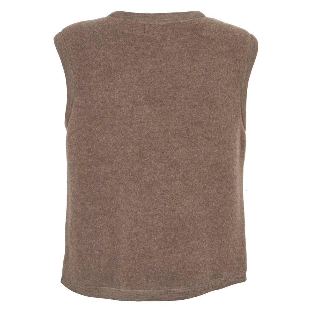 Conservandum Fleecejacke Cardigan Walnut melange 821000012