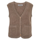 Conservandum Fleecejacke Cardigan Walnut melange 821000012