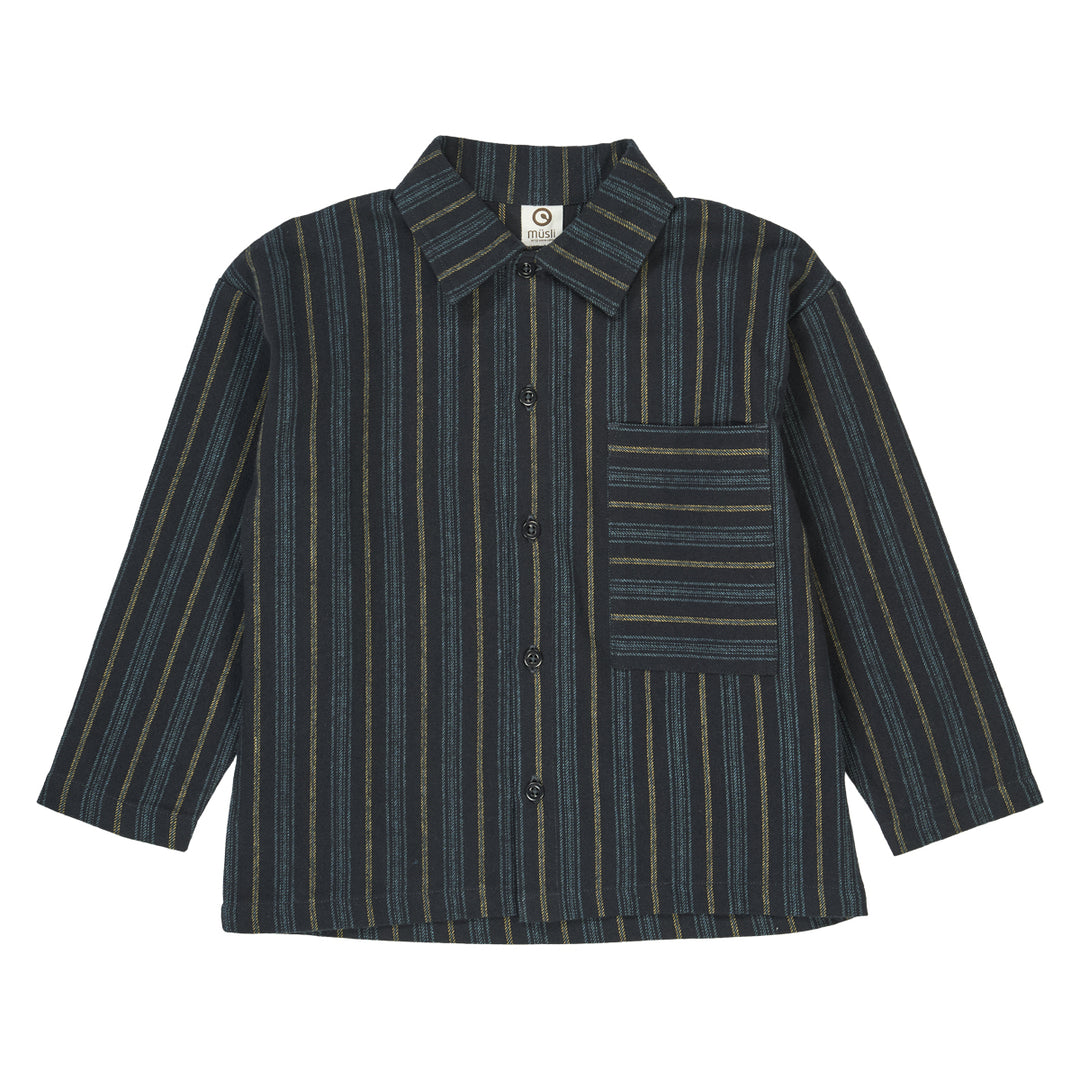müsli Hemd L_S Tee Night blue/ Moss/ Stormy blue 690000268
