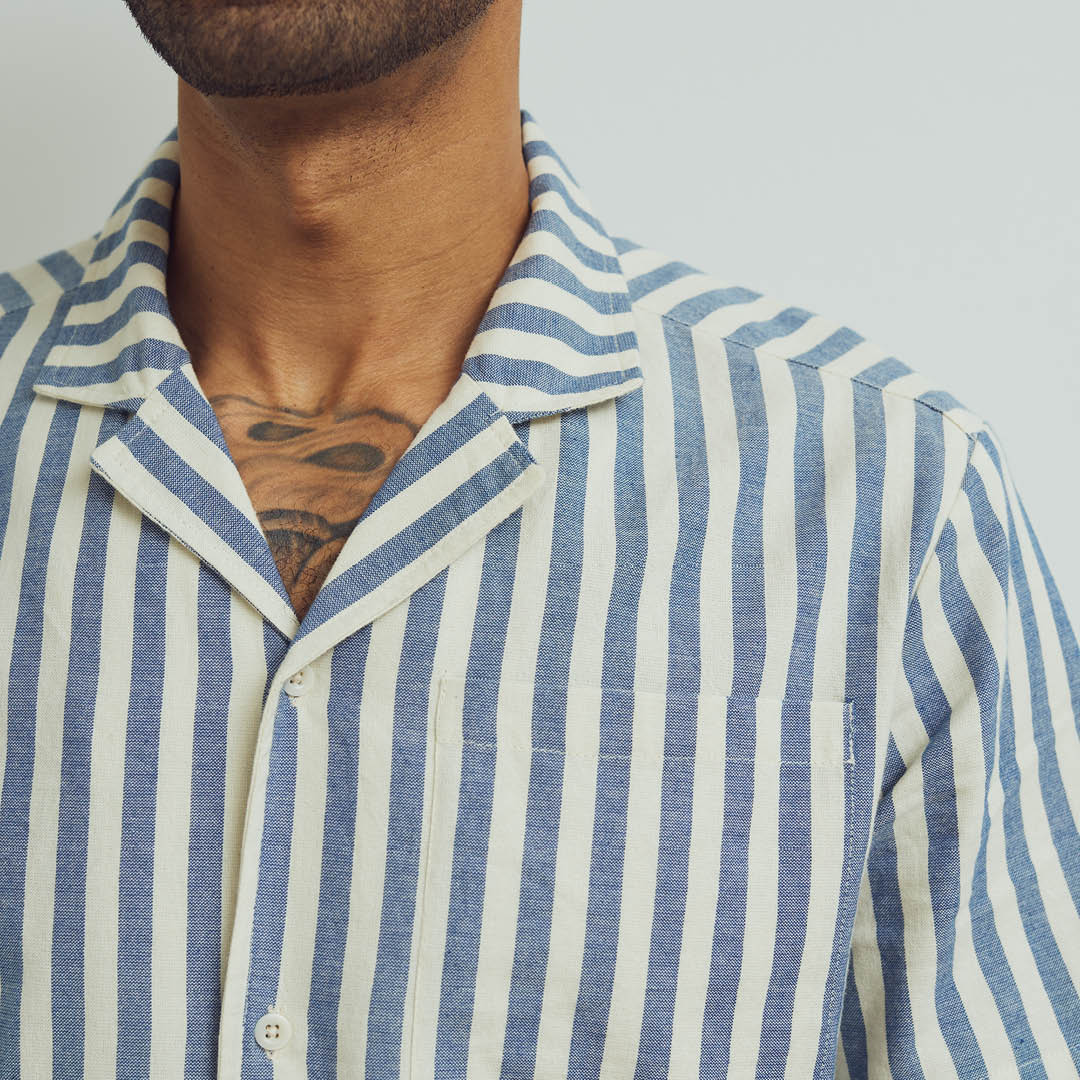 Conservandum Herren Hemd S_S Tee Blue / White 690000274