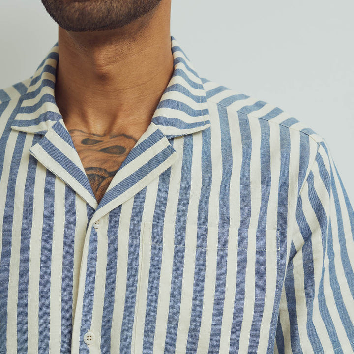 Conservandum Herren Hemd S_S Tee Blue / White 690000274