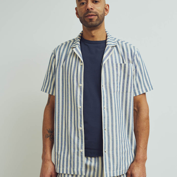 Conservandum Herren Hemd S_S Tee Blue / White 690000274