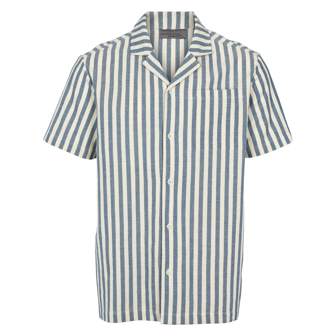 Conservandum Herren Hemd S_S Tee Blue / White 690000274