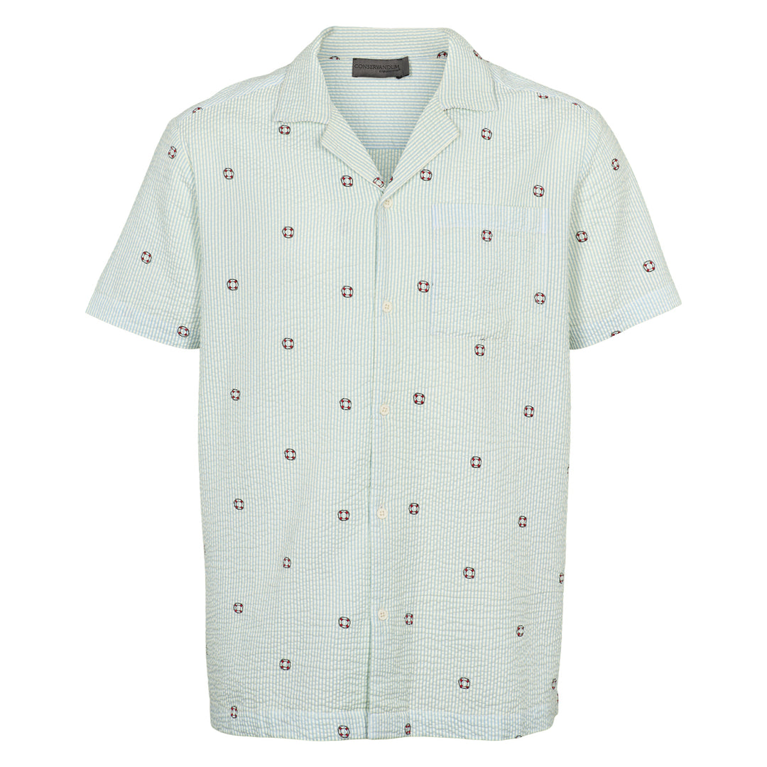 Conservandum Herren Hemd S_S Tee Tofu/ Ocean/ Mineral red 690000311