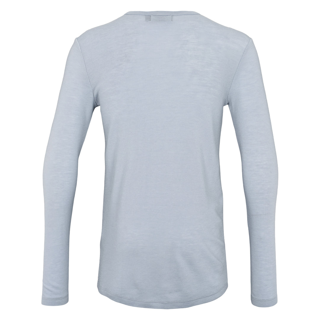 Conservandum Herren Langarmshirt aus Merinowolle L_S Tee Jasmin blue 015430501