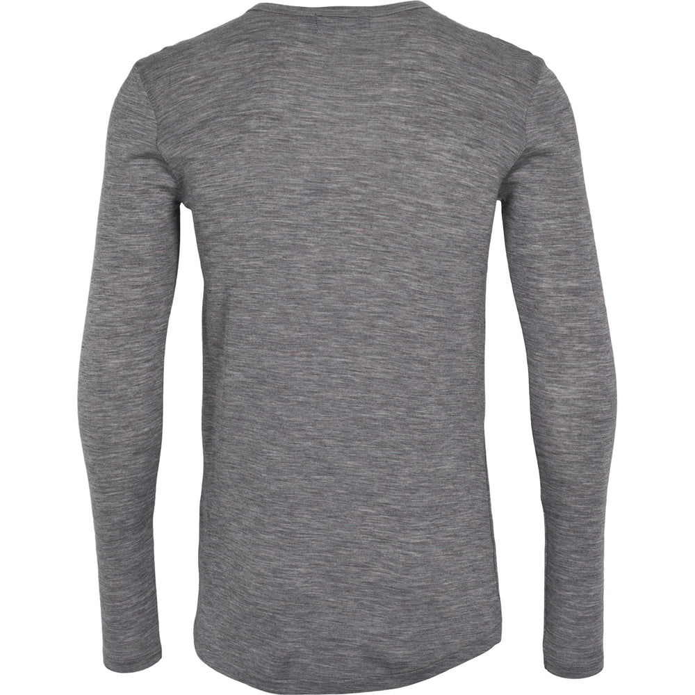 Conservandum Herren Langarmshirt aus Merinowolle L_S Tee Pale grey melange 791080900