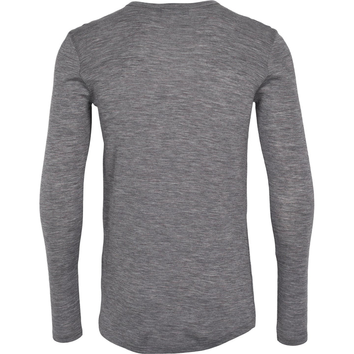 Conservandum Herren Langarmshirt aus Merinowolle L_S Tee Pale grey melange 791080900