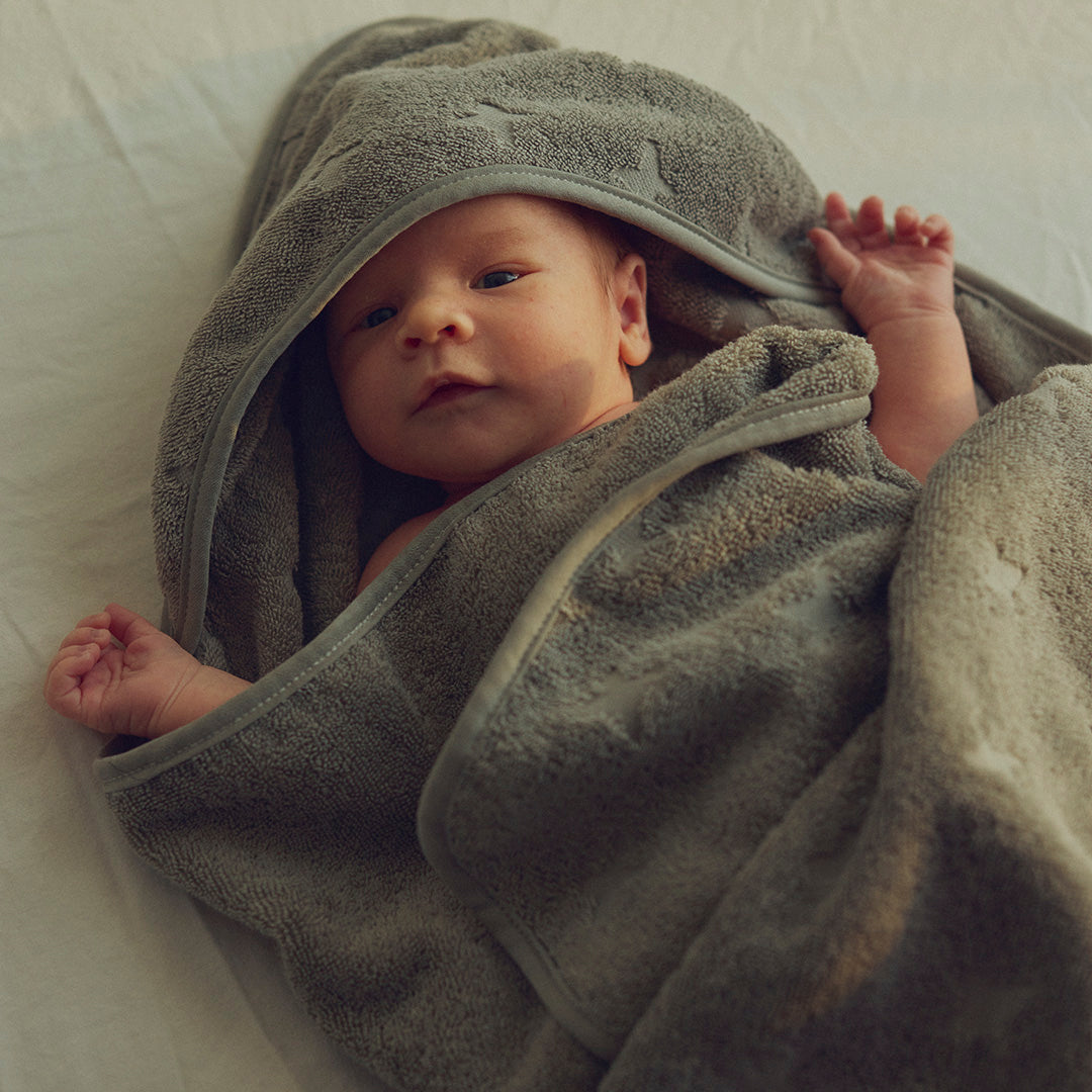 müsli Kapuzenhandtuch Bathrobes & Towels Mineral green 016590401