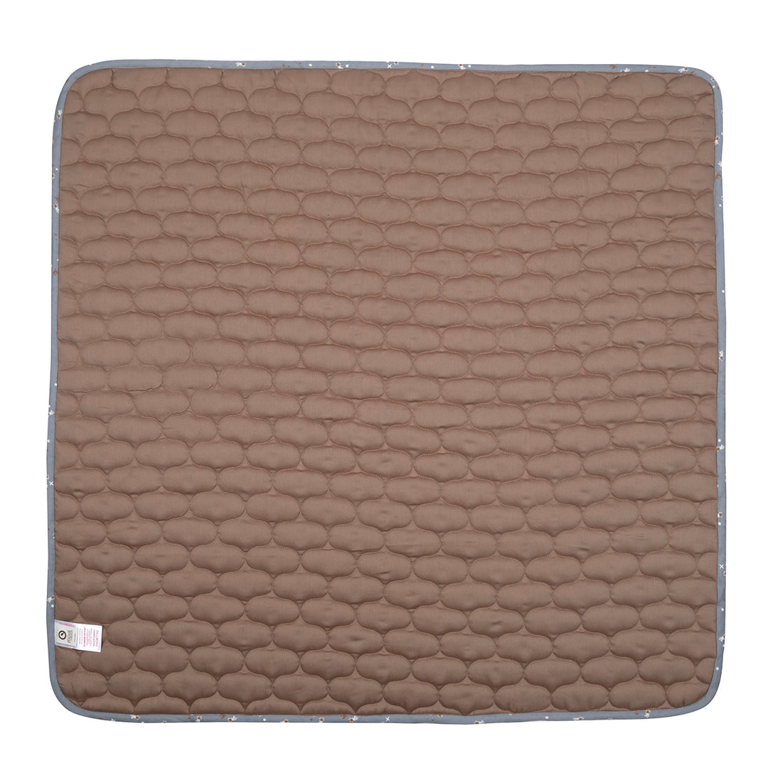 müsli Krabbeldecke Bed Linen & Blankets Jasmin blue/ Balsam cream/ Walnut 690000318